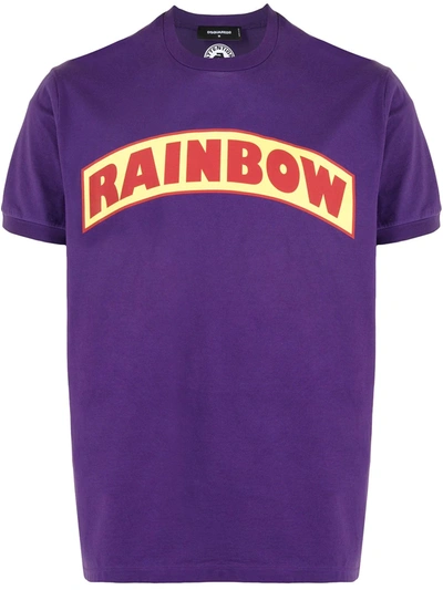 Dsquared2 Rainbow T恤 In Purple
