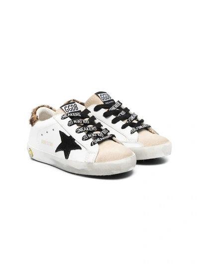 Golden Goose Kids' Superstar Leather Trainers In White