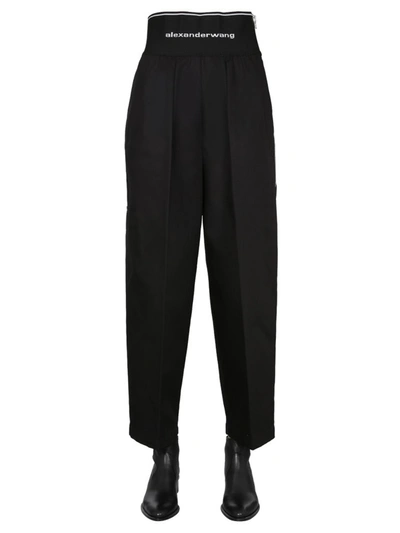 Alexander Wang Super High-rise Wide-leg Zoot Trousers In Black