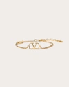 Valentino Vlogo Crystal-embellished Bracelet In Gold