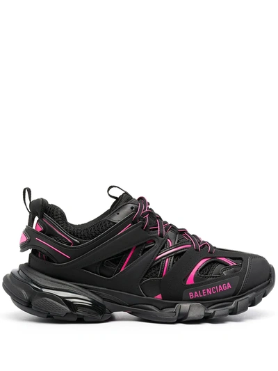 Balenciaga Track Logo-detailed Mesh And Rubber Sneakers In Black