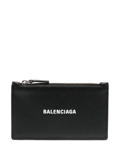 Balenciaga Logo-print Wallet In Black