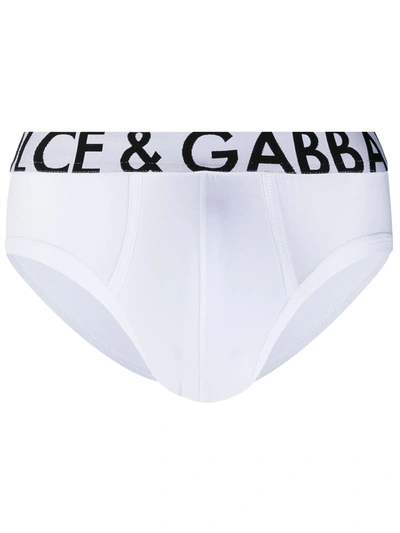 Dolce & Gabbana Brando Briefs In Stretch Pima Cotton In White