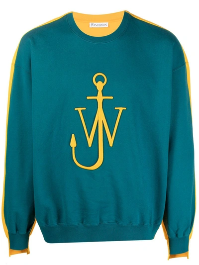 Jw Anderson J.w. Anderson Sweatshirt With Logo Embroidery In Blue