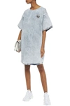 Mm6 Maison Margiela Ladies Blue Acid-wash Denim Dress In Light Denim