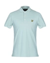 Lyle & Scott Polo Shirts In Sky Blue