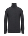 Alpha Studio Turtlenecks In Steel Grey