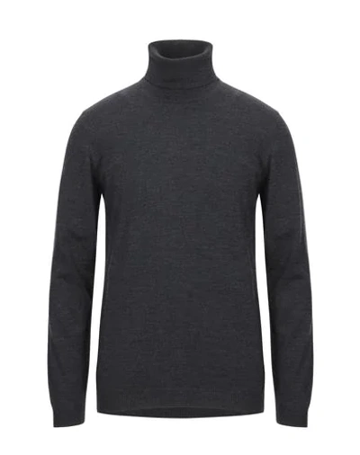 Alpha Studio Turtlenecks In Steel Grey