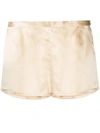 La Perla Silk Side-button Lounge Shorts In Beige
