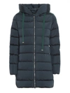 ADD MATT EFFECT GREEN PUFFER JACKET