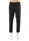 LOW BRAND BLACK TAILORED TROUSERS IN WOOL BLEND,11678170