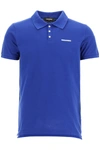 Dsquared2 Cotton Polo Shirt In Navy Blue (blue)