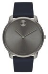 MOVADO BOLD LEATHER STRAP WATCH, 42MM,3600586