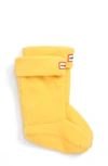 Hunter Kids' Fleece Welly Boot Socks In Yellow
