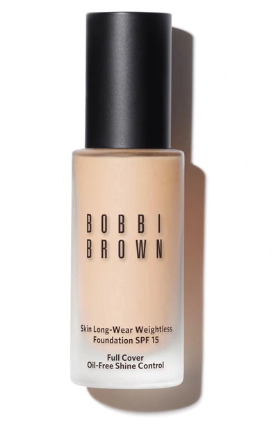 Bobbi Brown Skin Long-wear Weightless Liquid Foundation With Broad Spectrum Spf 15 Sunscreen, 1 oz In Porcelain 0 (extra Light Beige With Yellow And Pink Undertones)