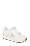 Michael Michael Kors Billie Perforated Sneaker In Optic White