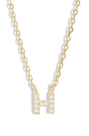 Melinda Maria Pave Itty Bitty Initial Pendant In Gold H