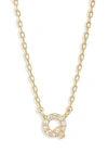 Melinda Maria Pave Itty Bitty Initial Pendant In Gold Q