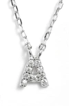 Melinda Maria Pave Itty Bitty Initial Pendant In Silver P