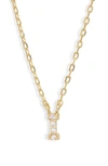 Melinda Maria Pave Itty Bitty Initial Pendant In Gold I
