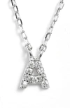 Melinda Maria Pave Itty Bitty Initial Pendant In Silver N