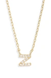 Melinda Maria Pave Itty Bitty Initial Pendant In Gold Z