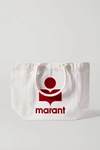 ISABEL MARANT YENKY FLOCKED COTTON-CANVAS TOTE