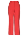 Msgm Woman Pants Red Size 6 Polyester In Red