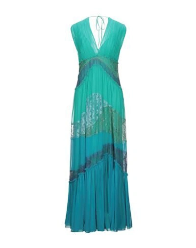 Alberta Ferretti Long Dresses In Turquoise