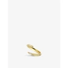 SHAUN LEANE OPEN YELLOW GOLD-PLATED VERMEIL SILVER AND 0.12CT DIAMOND RING,R03711207