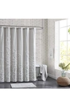 Peri Home Chenille Rose Shower Curtain, 72" X 72" In Grey