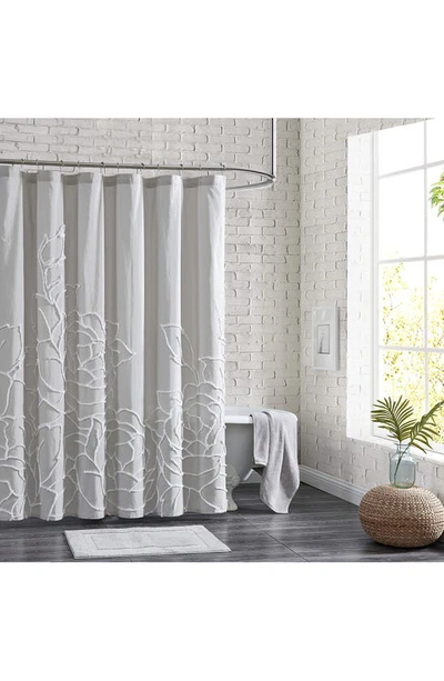 PERI HOME PERI HOME CHENILLE ROSE SHOWER CURTAIN,3-090107GY