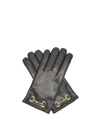 Gucci Horsebit Leather Gloves In Black