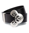 Isabel Marant Adaria Laser-cut Buckle Waist Belt In Black