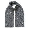 Ingmarson Geometric Striped Wool & Cashmere Scarf In Cashmere