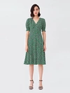 DIANE VON FURSTENBERG JEMMA CINCH-SLEEVE CREPE MIDI DRESS