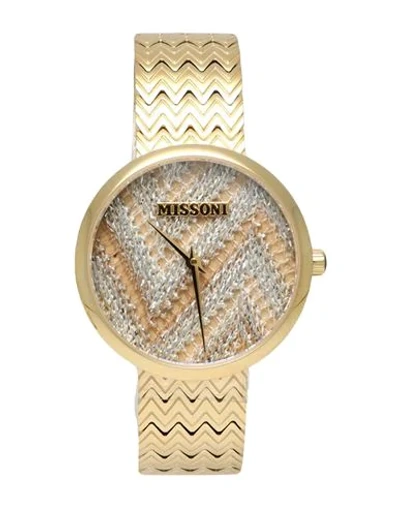 Missoni Wrist Watch In Gold