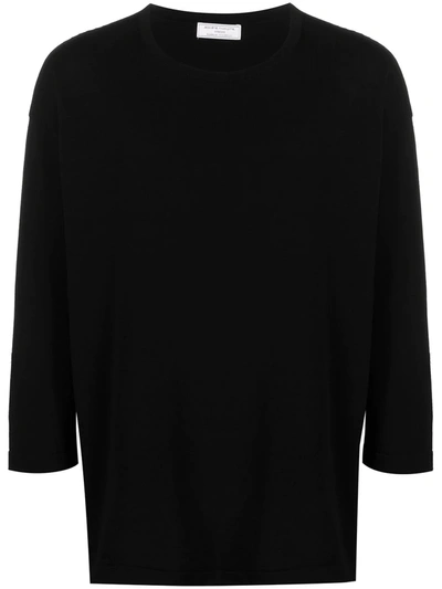 Société Anonyme Drawstring Hem Long-sleeved Jumper In Black