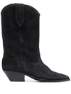 Isabel Marant Suede Iconic S Ankle Boots With Cuban Heel In Black