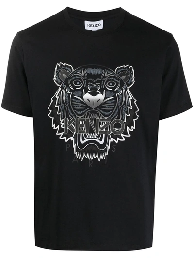 Kenzo Tiger Motif T-shirt In Black