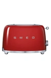 Smeg 50s Retro Style Two-slice Toaster In Red