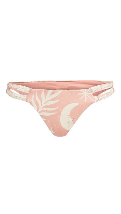 Agua Bendita Polly Maniera Embroidered Bottoms In Rose