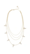 JULES SMITH FOUR LAYER CRYSTAL NECKLACE