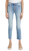 MOTHER THE PIXIE DAZZLER ANKLE FRAY JEANS