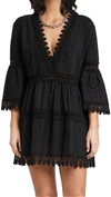 Melissa Odabash Victoria Lace-trimmed Broderie Anglaise Cotton Mini Dress In Celeste