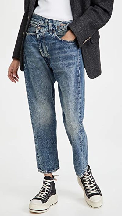 R13 Cross Over Jeans Kelly In Blue