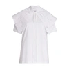 Patou Embroidered Oversized Collar Shirt In White