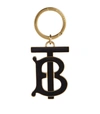 BURBERRY CONTRAST MONOGRAM GOLD-PLATED KEYRING,14032843