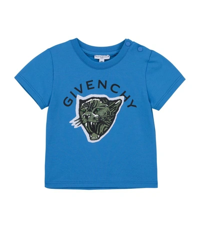 Givenchy Babies' Kids Logo Tiger T-shirt (6-36 Months) In Blu