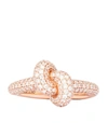 ENGELBERT ROSE GOLD AND DIAMOND ABSOLUTELY TIGHT KNOT RING (SIZE 55),16198407